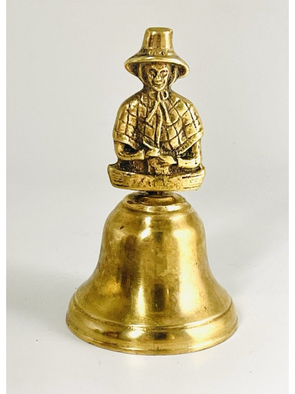 Mid-century Antique Brass Jenny Jones Lady Bell Welsh Legend Maid of Llangollen
